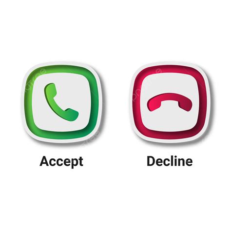 phone call accept  decline button vector ilustration call phone
