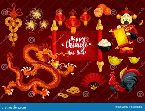 chinese  year  spring festival greeting card stock vector