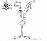 Coloring Runner Road Looney Pages Tunes Kids Printable sketch template