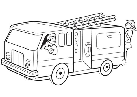 printable fire truck coloring pages  kids fire truck drawing