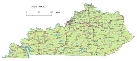 kentucky county map  roads