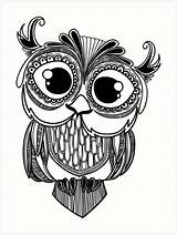 Hibou Owl Plume Chouette Uhu Adulte Quoet Hiboux Colorier Tatouage Savoir Afkomstig sketch template