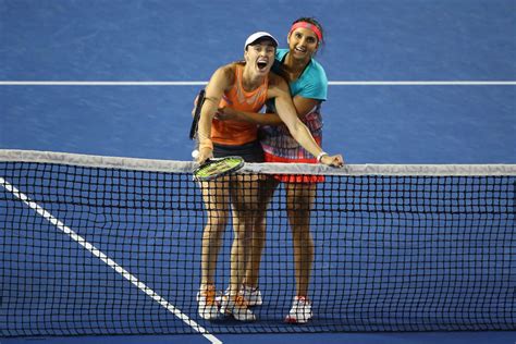 martina hingis and sania mirza win women s doubles title in australia