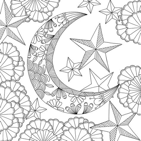 sun  moon coloring page  adults coloring home