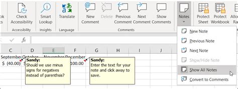 work  comments  notes  excel