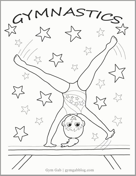printable gymnastics coloring pages