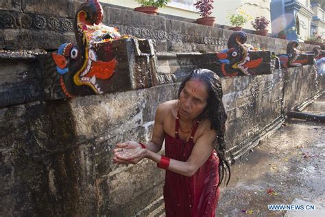 Nepalese Devotees Take Holy Bath During Baishak Asnan