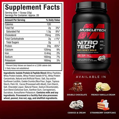 muscletech nitrotech whey gold protein powder fitness connection