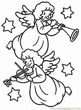 Coloring Angel Christmas Pages Coloringpages101 Color sketch template