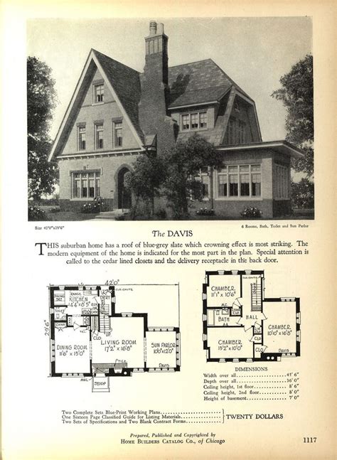 home builders catalog house blueprints vintage house plans cottage plan