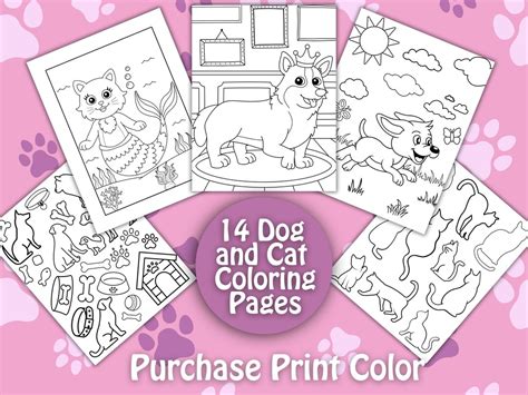 dog coloring pages cat coloring pages animal coloring pages cute