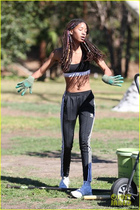 jaden smith goes shirtless while gardening with sister willow and girlfriend odessa adlon photo