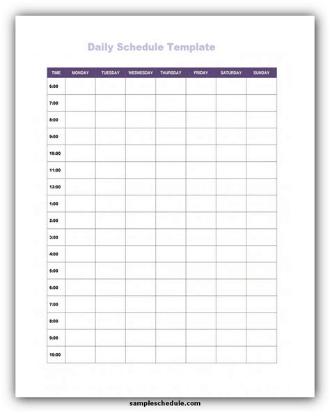 excel day schedule template images   finder