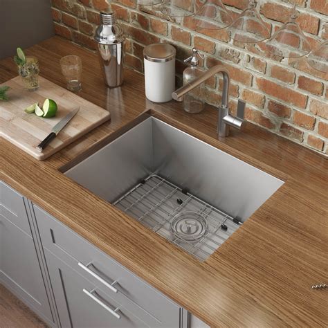 undermount  gauge  radius kitchen sink stainless steel single bowl ruvati usa
