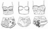 Drawing Draw Clothes Drawings Short Outfit Cute Fashion Shorts Zeichnen Pants Crop Favim Sketches Summer Tube Scratch Girl Tops Sketch sketch template