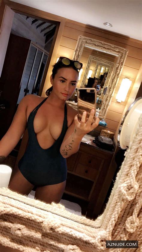 Demi Lovato Sexy In Blue Swimsuit Instagram Snapchat Aznude
