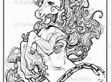 Mythical Adults Coloring Pages Myth Licorne Enchantment Unicorn Mystical Legend Fantasy Divyajanani sketch template