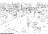 Coloring Traffic Designlooter Pages Printable Edupics 37kb 531px Large sketch template