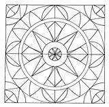 Coloring Geometric Pages Patterns Printable Mandala Pattern Kids Abstract Glass Print Stained Fractal Sheets Cool Simple 3d Complex Admin Under sketch template