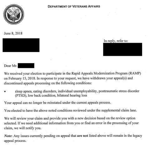 how to write an appeal letter the va