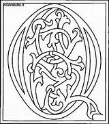Celtico Lettres Manuscrit Lettre Calligraphie Coloriages Enluminure Lettrine Moyen Chiffres Celte Disegno Alfabet Mescoloriages Enregistrée sketch template