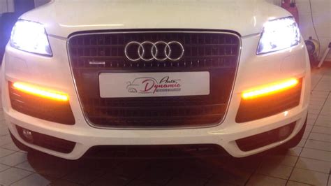 audi  facelift bi xenon led drl headlights  led indicator bars youtube