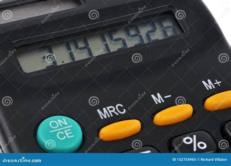 close    calculator showing  number pi stock illustration illustration  written