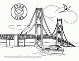 Mackinac Coloring Ponte Bridges Ruby Puentes Dibujos Mackinaw Sketch Tudodesenhos sketch template