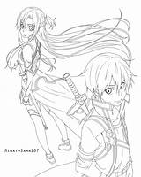 Sword Online Coloring Pages Family Asuna Lineart Anime Drawing Cool Book Desenho Clip Library Clipart Coloringhome sketch template