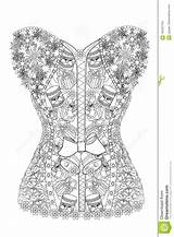 Coloring Corset Therapy Adults Christmas Illustration Preview sketch template