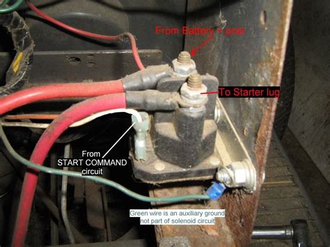 tractor starter solenoid wiring diagram