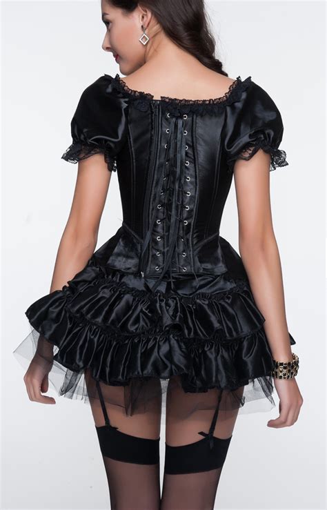 hot sale fashion black satin pleated plus size skirt hg10719