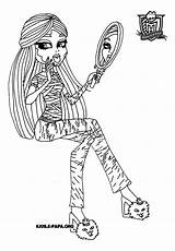 Cleo Nile Monster High Malebog Målarbilder Papa Barn Tegninger Til sketch template
