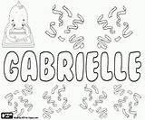 Gabrielle Naam Engels Frans Colorare Inglese Inglês Francês Meisjesnamen Disegni Nomi Bambina Nomes Francese Gaby Kleurplaat sketch template