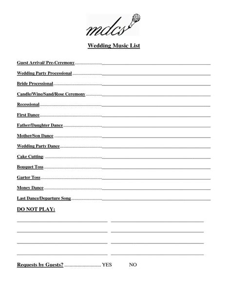 wedding party list template  fosterhaley wedding  list