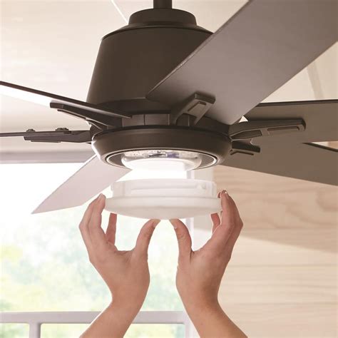 home decorators collection kensgrove   integrated led indoor espresso bronze ceiling fan