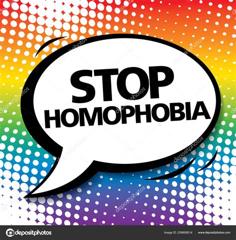 lgbt movement vector illustration speech bubble stop homophobia stock