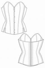 Corset Drawing Flat Ralph Pink Drawings Romero Template Pattern Paintingvalley sketch template