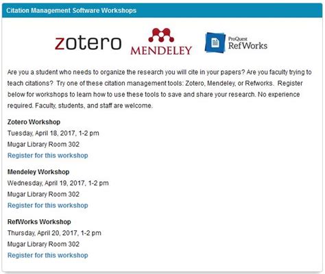 workshops  citation reference management bu libraries boston