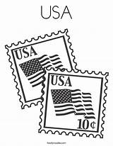 Coloring Office Post Usa Stamps Stamp Pages Clipart Print Flag Kids Flags Noodle Service Built California Twistynoodle Favorites Login Add sketch template
