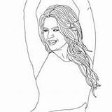 Shakira Coloring Pages Singer Dancer Hellokids Dibujo Con People sketch template