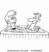 Tub Hot Clipart Illustration Royalty Coloring Toonaday Pages Template sketch template