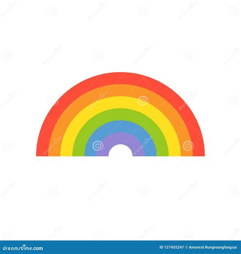 simple rainbow icon isolated  white background vector illustration