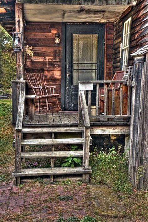 modifications     front porches bored art rustic porch rustic cabin cabin