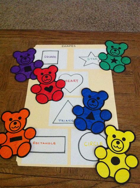 file folder game  preschoolers shape matching math activities
