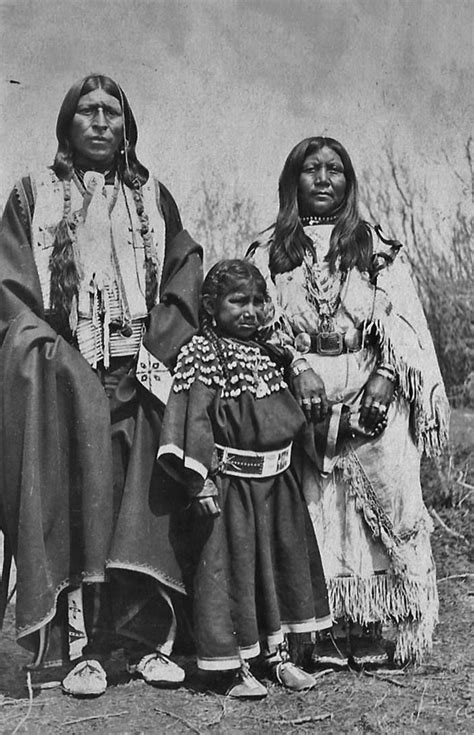 Colarow With His Wife Mary And Their Daughter Northern Ute Circa