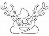Coloring Emoji Poop Colouring Pages Emojis Poo Christmas Print Printable Reindeer Template Ws Why sketch template