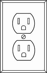 Socket Electrical Outlet Clipart Clip Power Electricity Sockets Line Plug Plugs Ac Symbol Electric Outline Cliparts Symbols Coloring Transparent Lineart sketch template