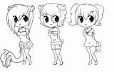 Chibi Girl Coloring Cute Pages Girls Clipart Drawing Kids Little Kitten Library Colorine Really Getdrawings Print Comments Coloringhome Popular Clip sketch template