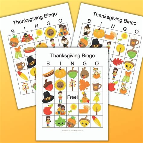 printable thanksgiving bingo  artisan life